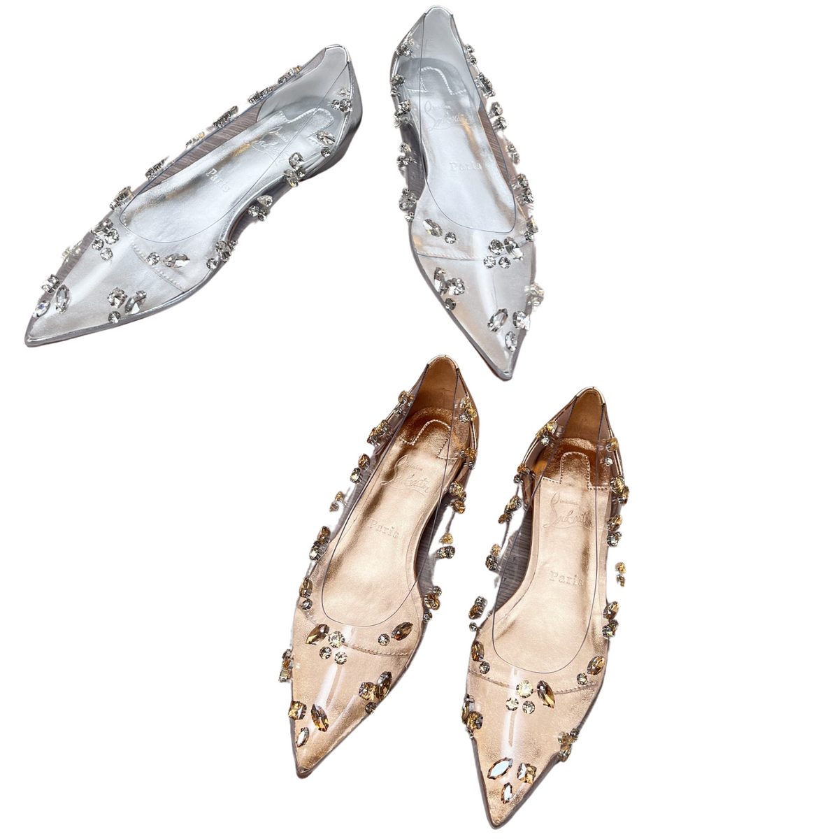 CL Ballet Flats PVC and Iridescent Nappa Leather 251049