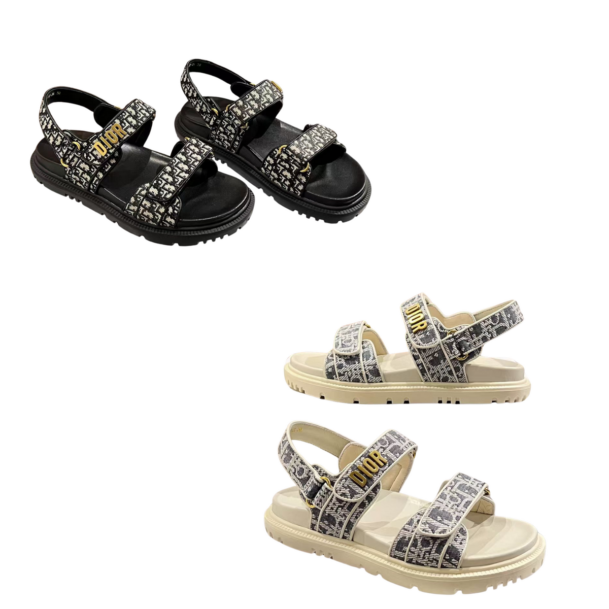 CD Dioract Sandal Monogram Canvas Fabric 242452