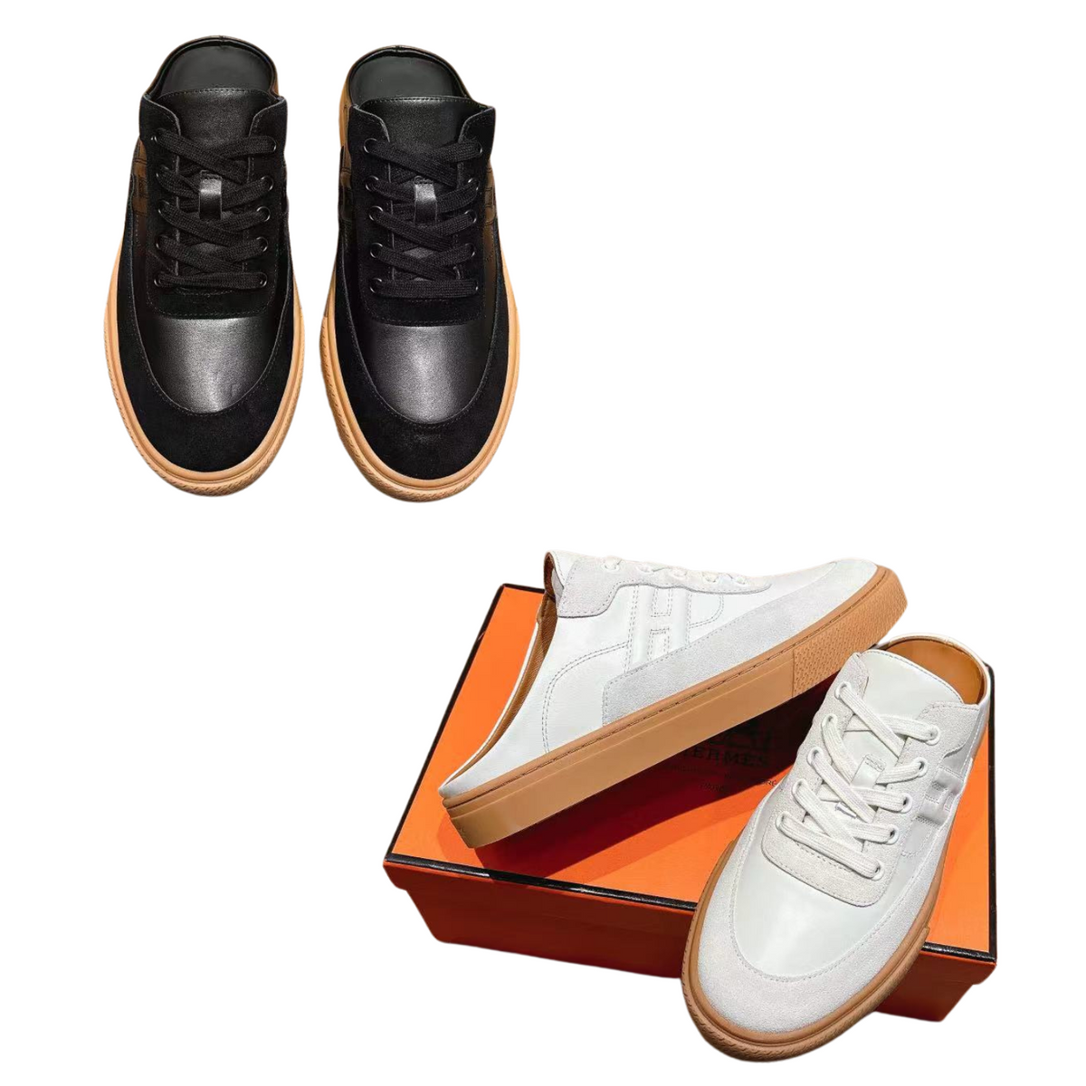HM 25 Sneaker Mule Suede and Leather 244604