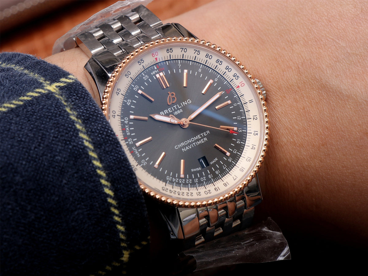 NAVITIMER CHRONOMETER 41MM ROSE GOLD GREY DIAL