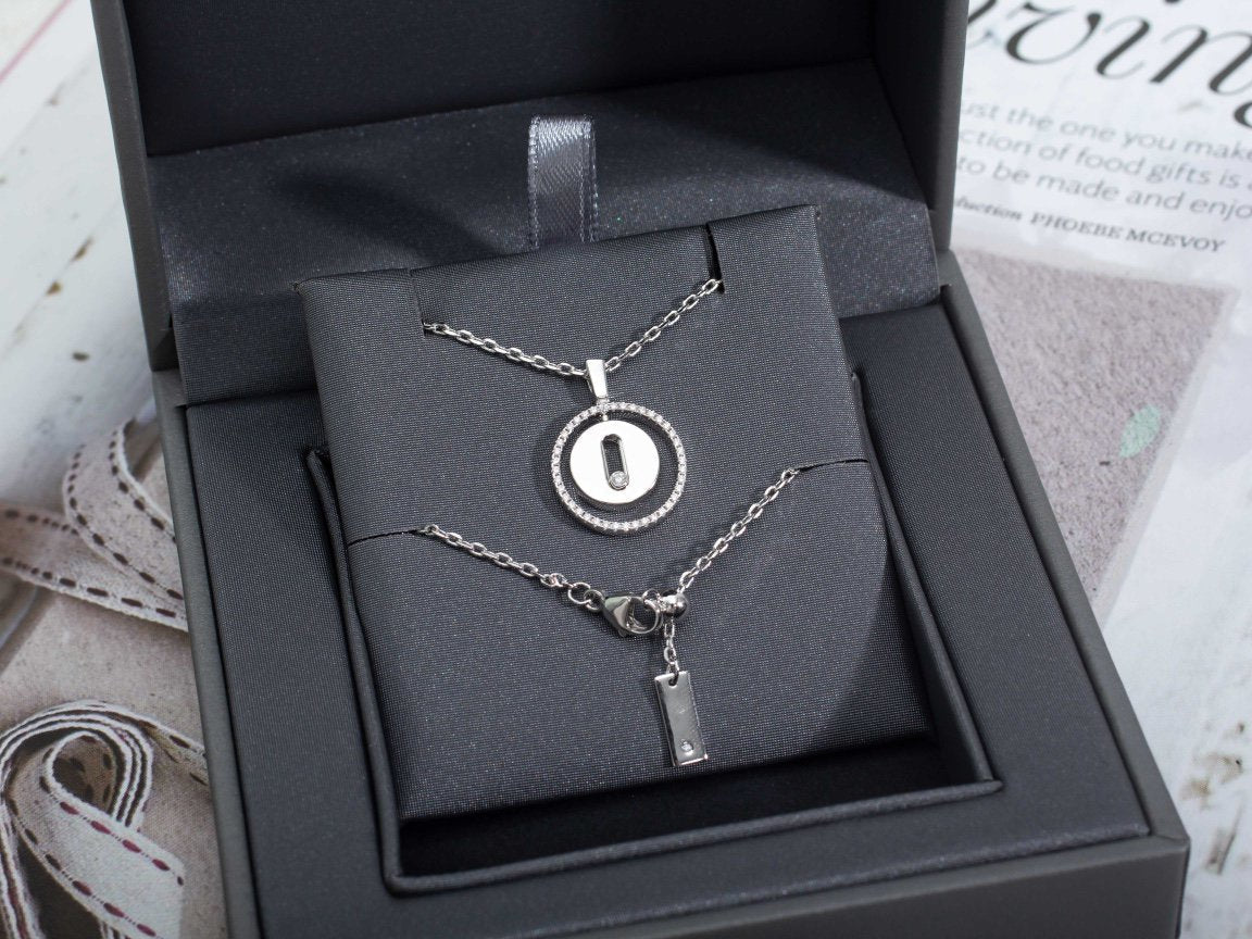 LUCKY MOVE PM NECKLACE SILVER DIAMOND