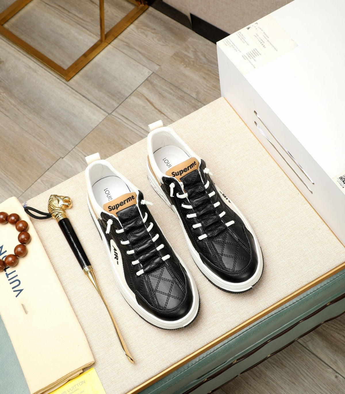 LV AIR SUPERME SNEAKER BLACK