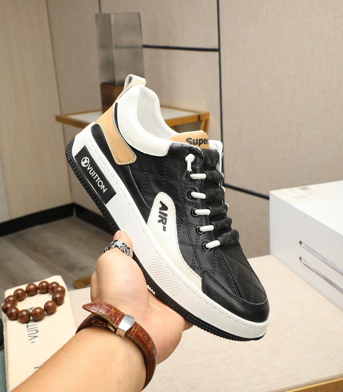 LV AIR SUPERME SNEAKER BLACK