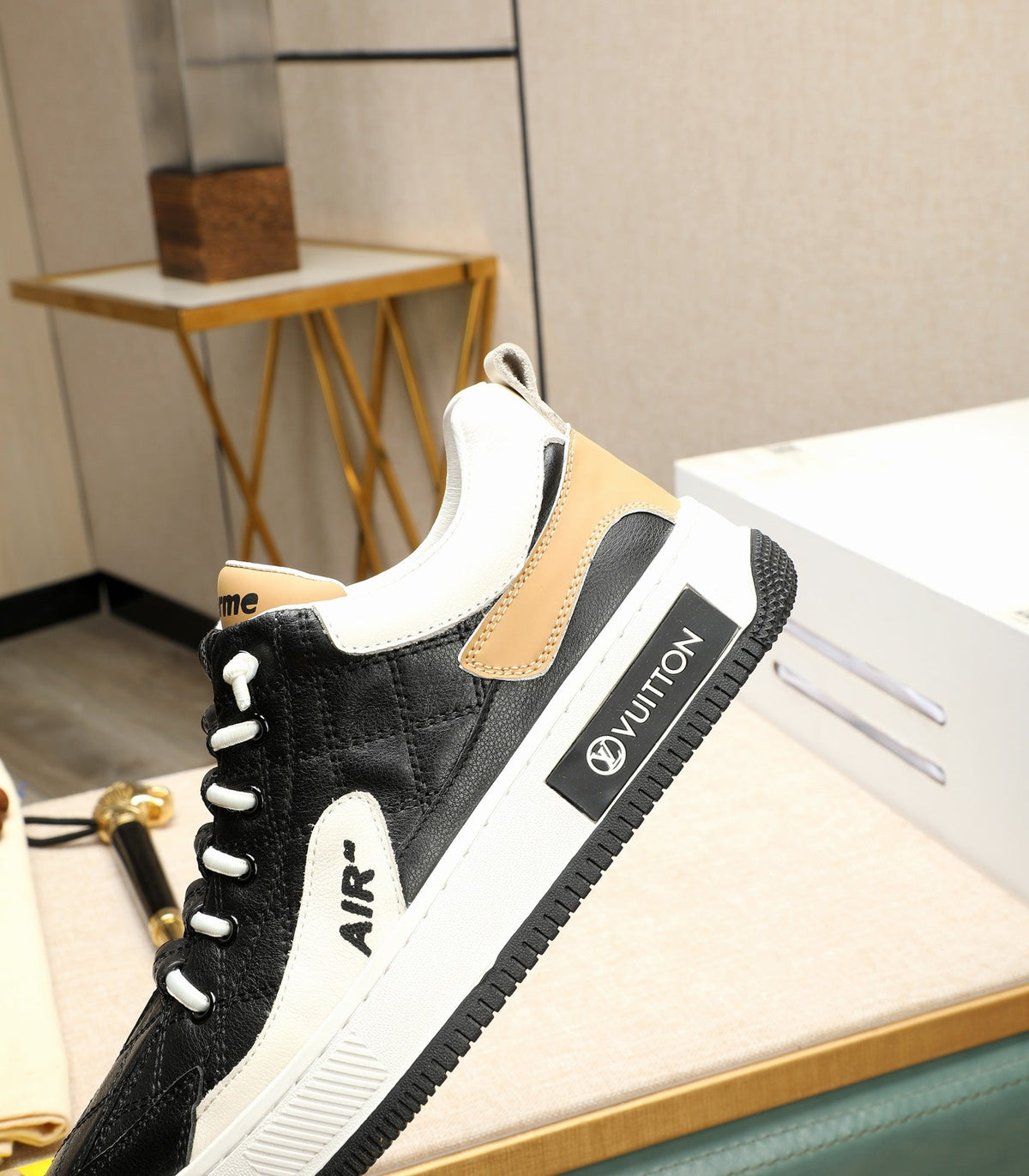 LV AIR SUPERME SNEAKER BLACK