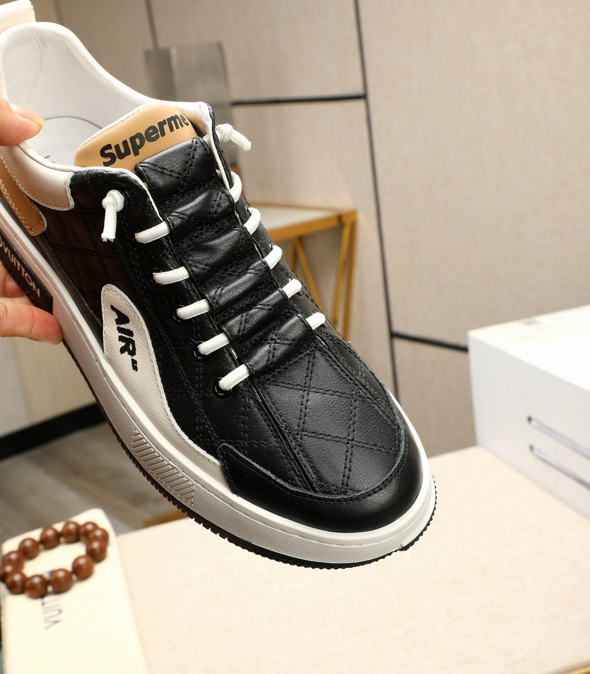 LV AIR SUPERME SNEAKER BLACK