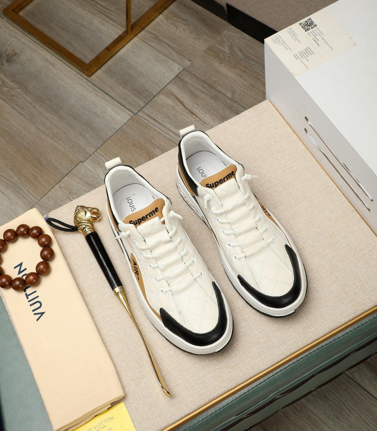 LV AIR SUPERME SNEAKER WHITE
