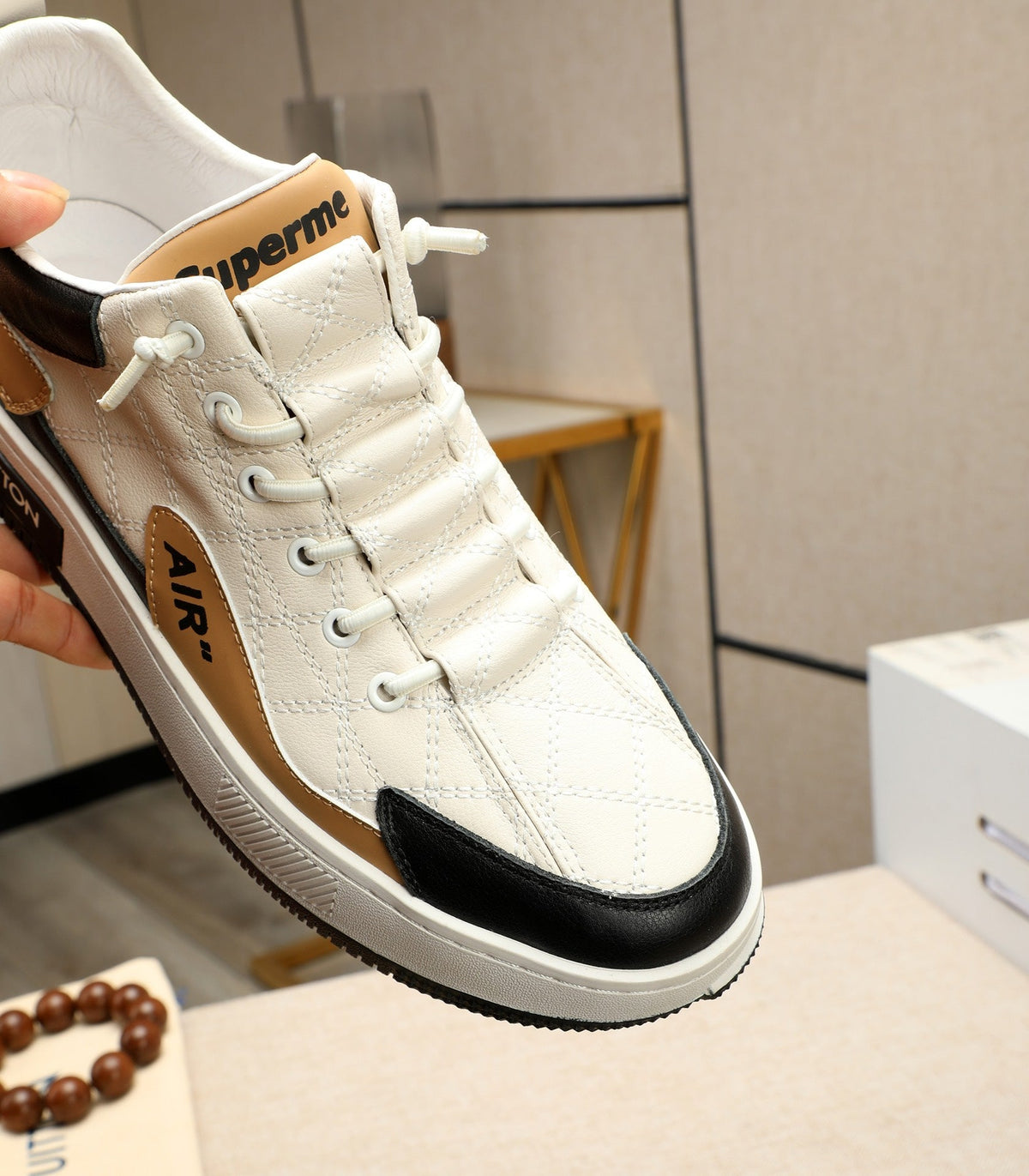 LV AIR SUPERME SNEAKER WHITE