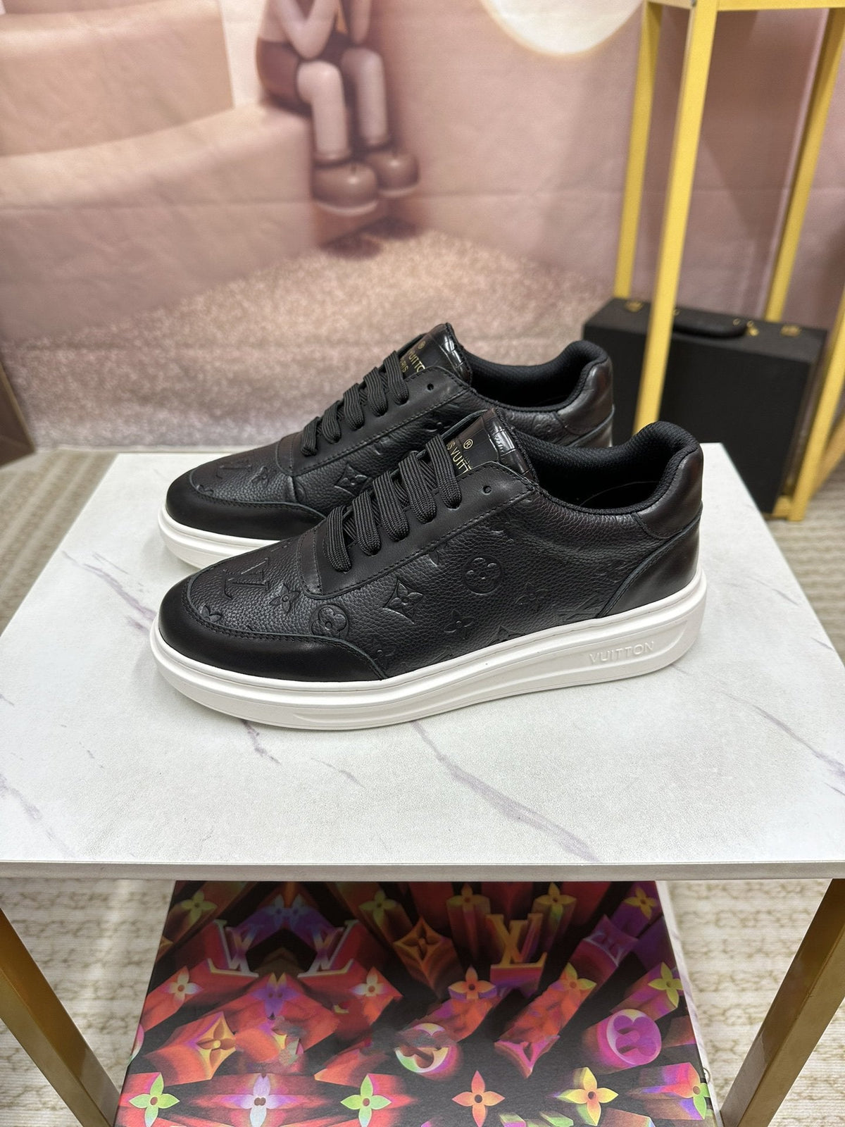 LV MENS MATCH UP SNEAKER MONOGRAM BLACK