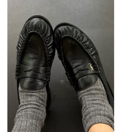YSL Loafer Black Leather