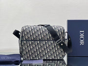CD Changing Bag Beige and Blue jacquard fabric