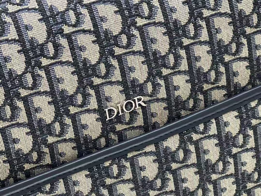 CD Changing Bag Beige and Blue jacquard fabric