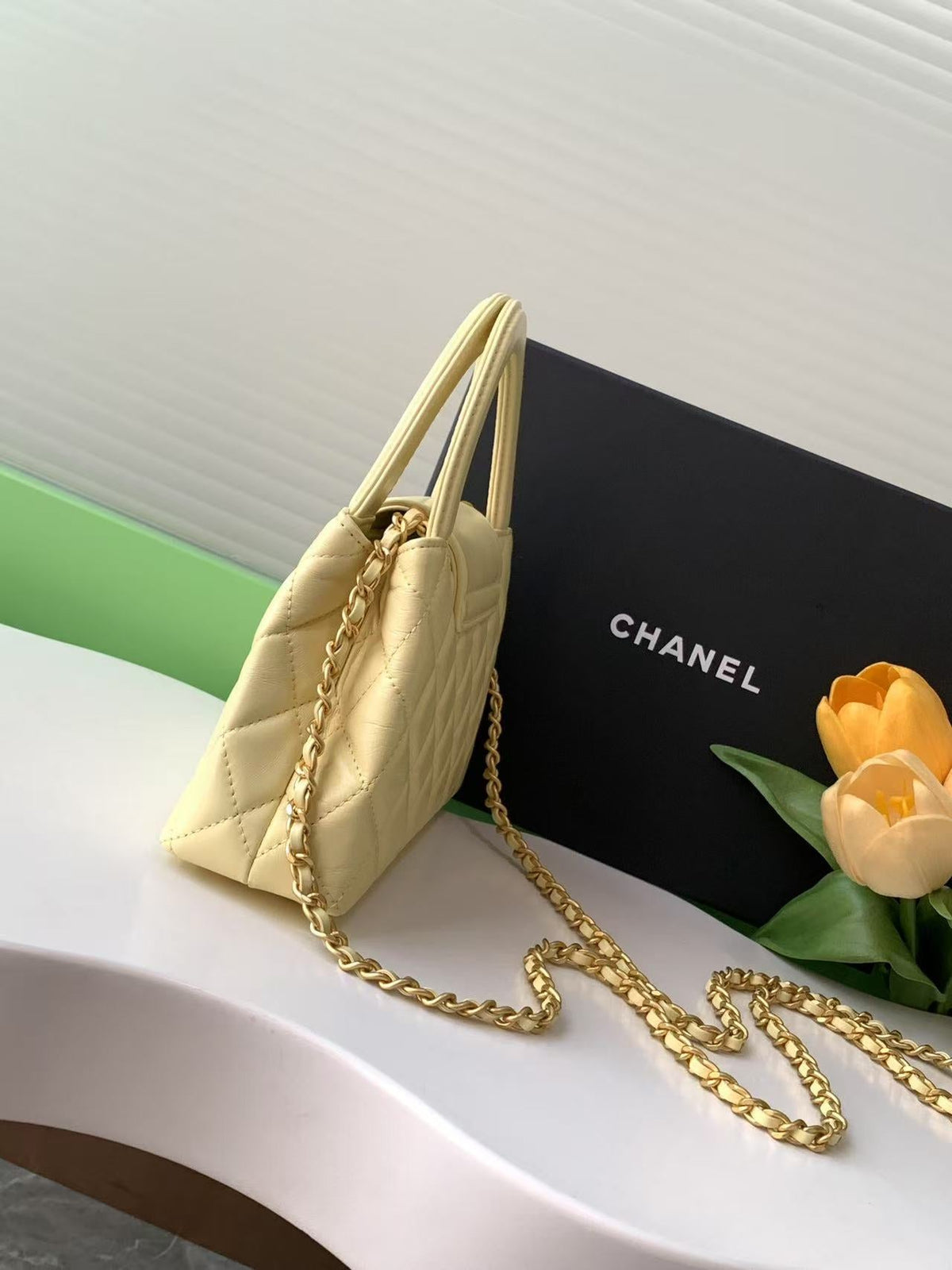 CC kelly Bag Light Yellow Calfskin