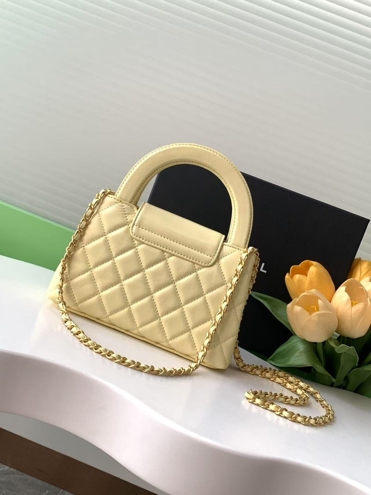 CC kelly Bag Light Yellow Calfskin