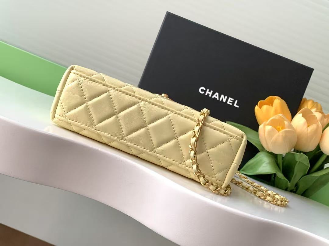 CC kelly Bag Light Yellow Calfskin