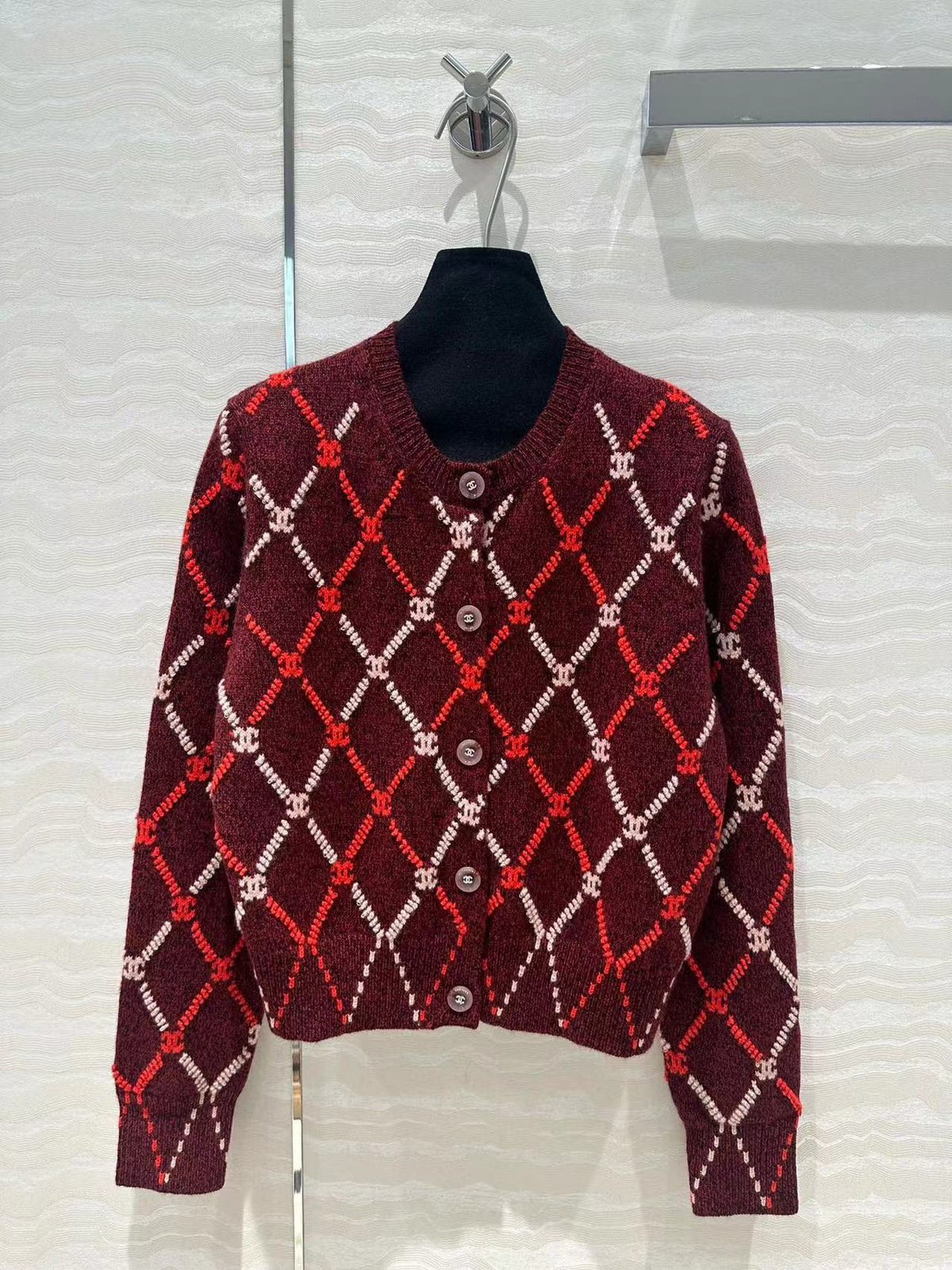 CC 25 Plaid Coat Red Wool