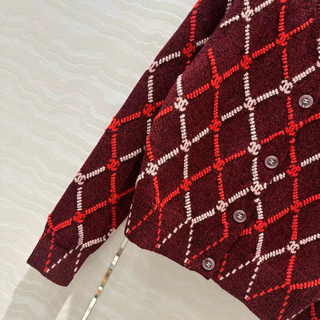 CC 25 Plaid Coat Red Wool
