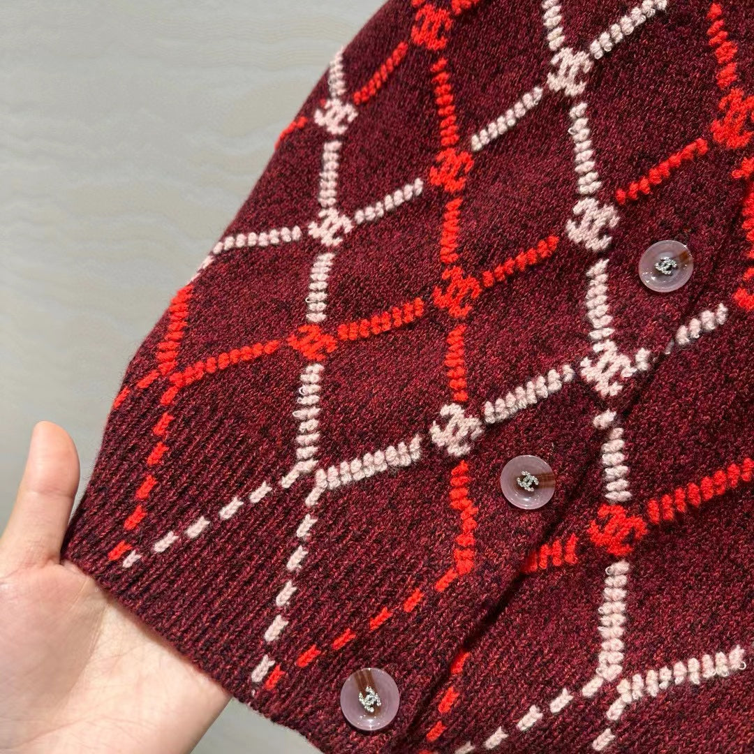 CC 25 Plaid Coat Red Wool