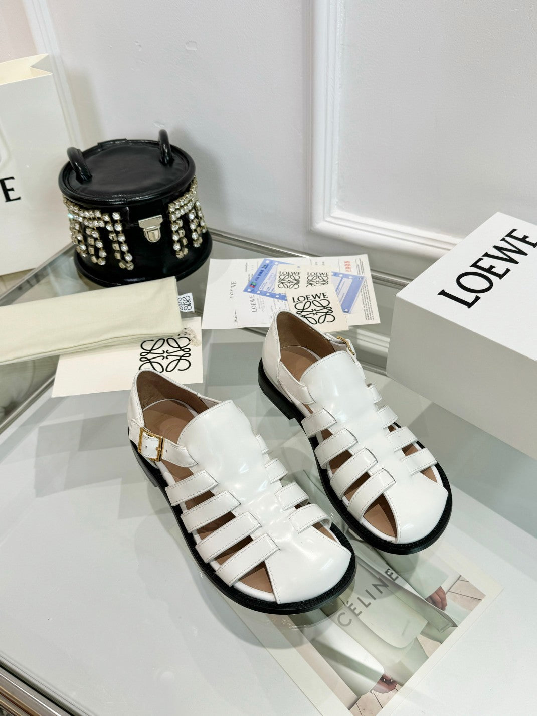 Loewe Campo Sandals Sheepskin