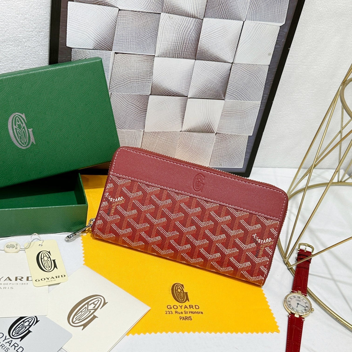 Goyard 2026 Mattignon Large Wallet 20cm Cowhide Canvas 138392