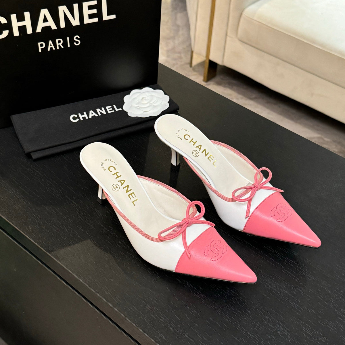 CC 2026 High Heel Mule 65 Two Tone Sheepskin