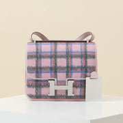 High-end Hermes 2026 Constance 18 Tartan Bag Swift Leather