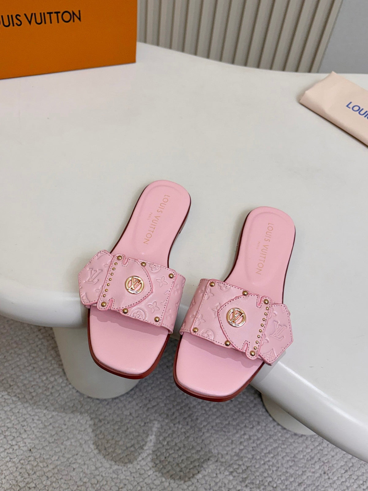 Louis Vuitton 2026 Frame Flats Mules Calfskin Leather 780573