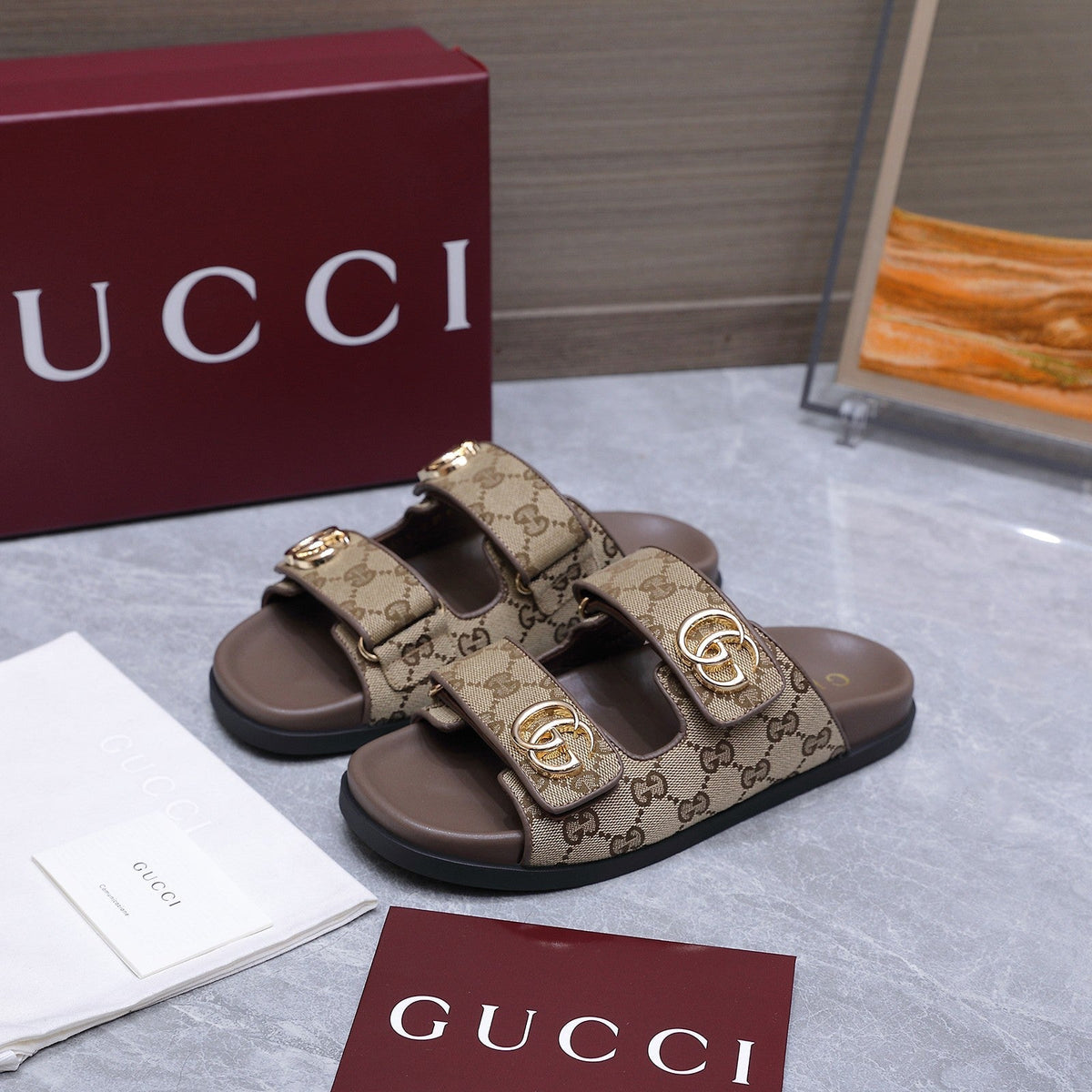 Gucci 2026  Colorway GG Monogram Canvas Slipper 758695