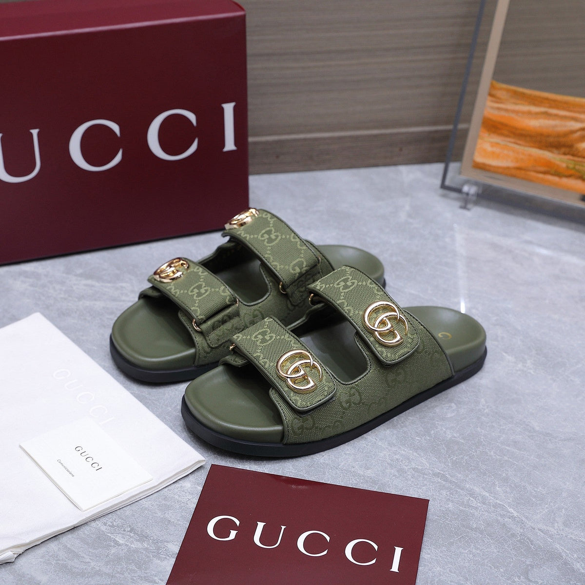 Gucci 2026  Colorway GG Monogram Canvas Slipper 758695