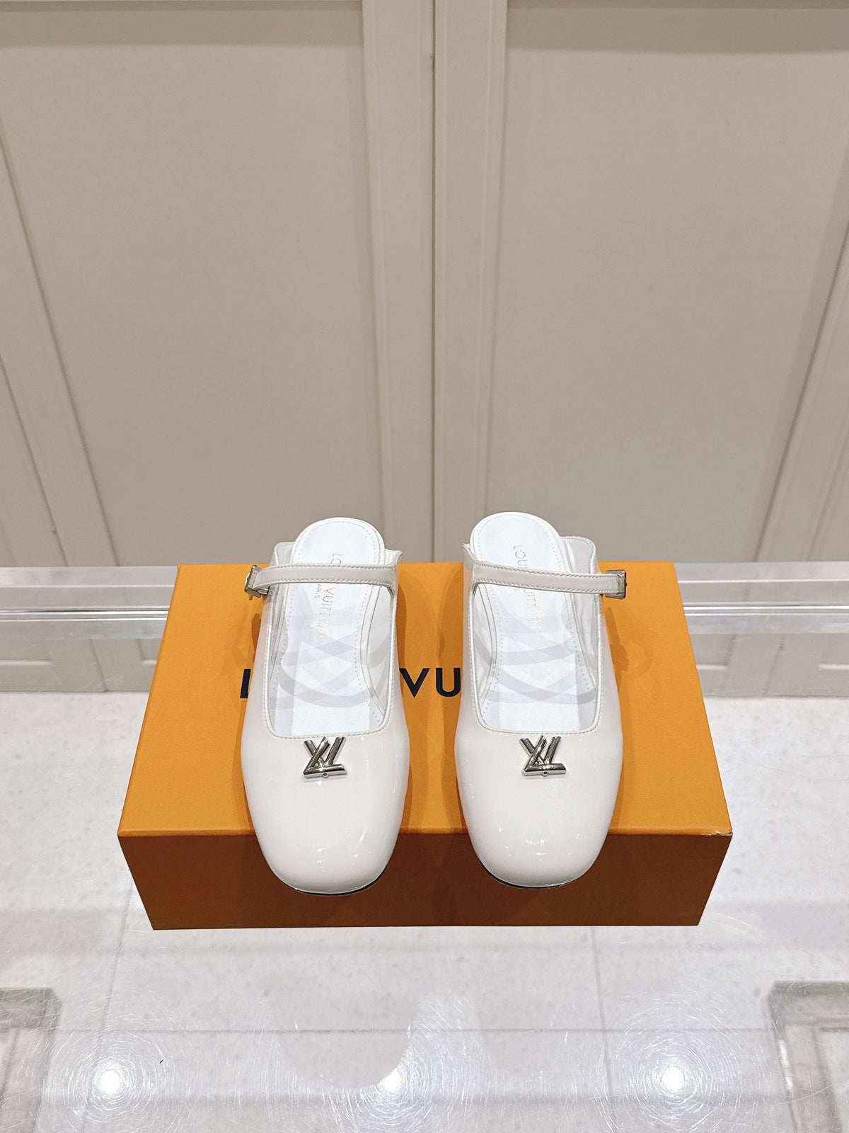 Louis Vuitton 2026 Swing Open Back Ballerinas Patent Leather 778830