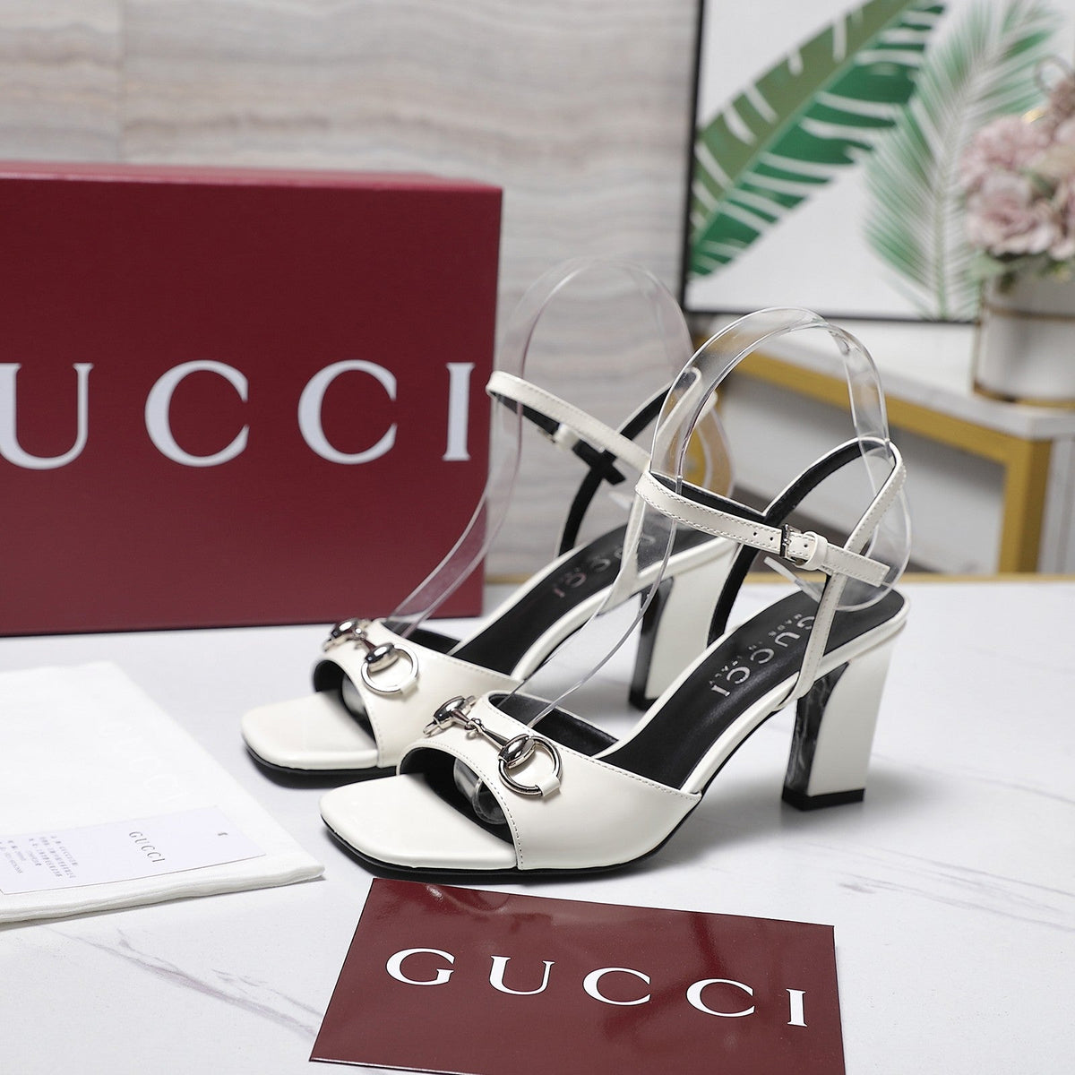 Gucci 2026 GG Lady Horsebit High-Heeled Sandals 75mm Leather 758550