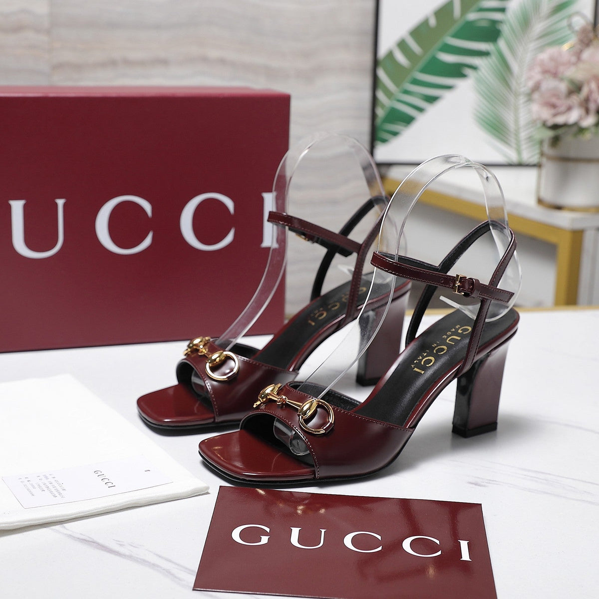 Gucci 2026 GG Lady Horsebit High-Heeled Sandals 75mm Leather 758550