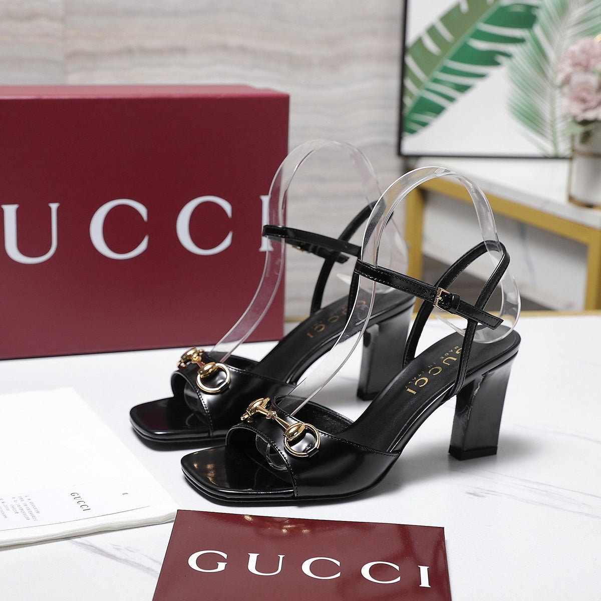 Gucci 2026 GG Lady Horsebit High-Heeled Sandals 75mm Leather 758550