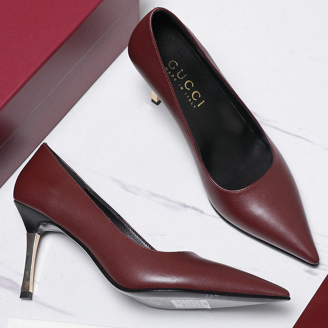Gucci 2026 GG Bombshell Pumps 85mm Leather 758555