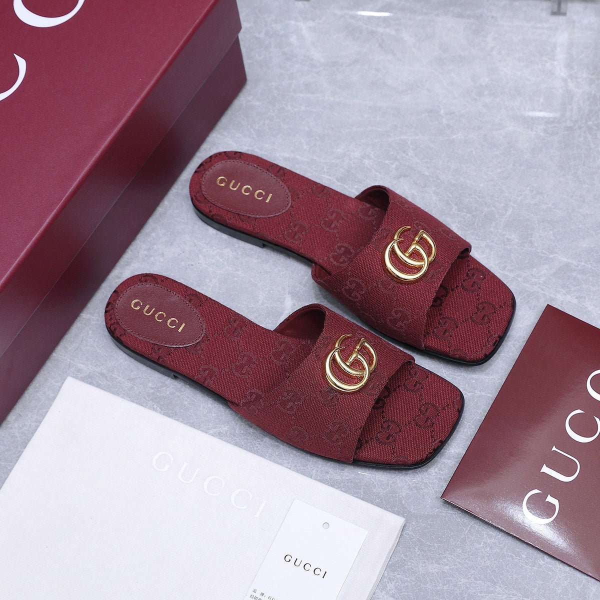 Gucci 2026 Slipper The Signature GG Monogram Canvas Leather 758570