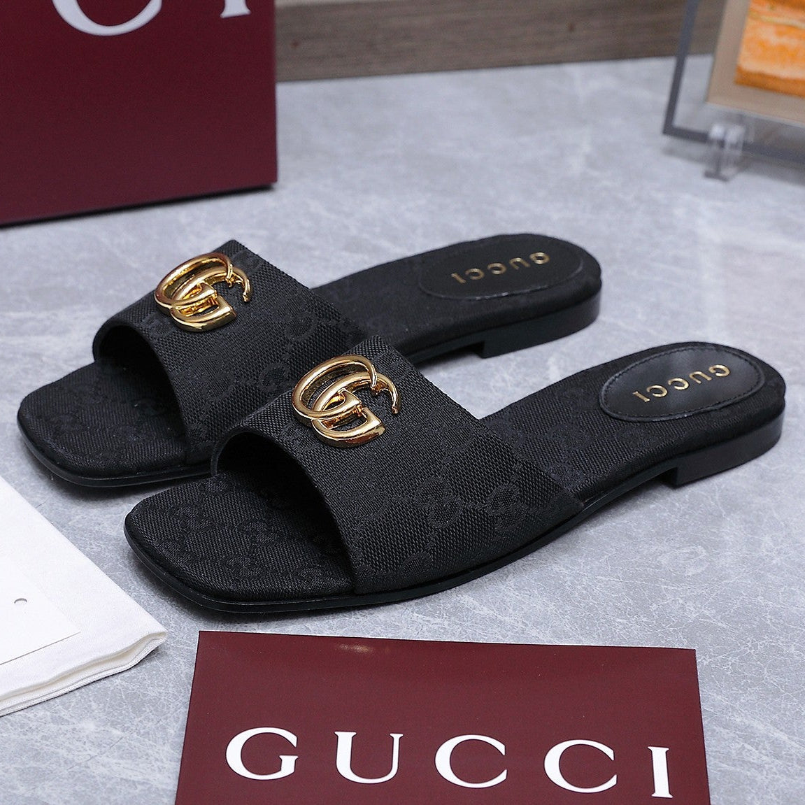 Gucci 2026 Slipper The Signature GG Monogram Canvas Leather 758570