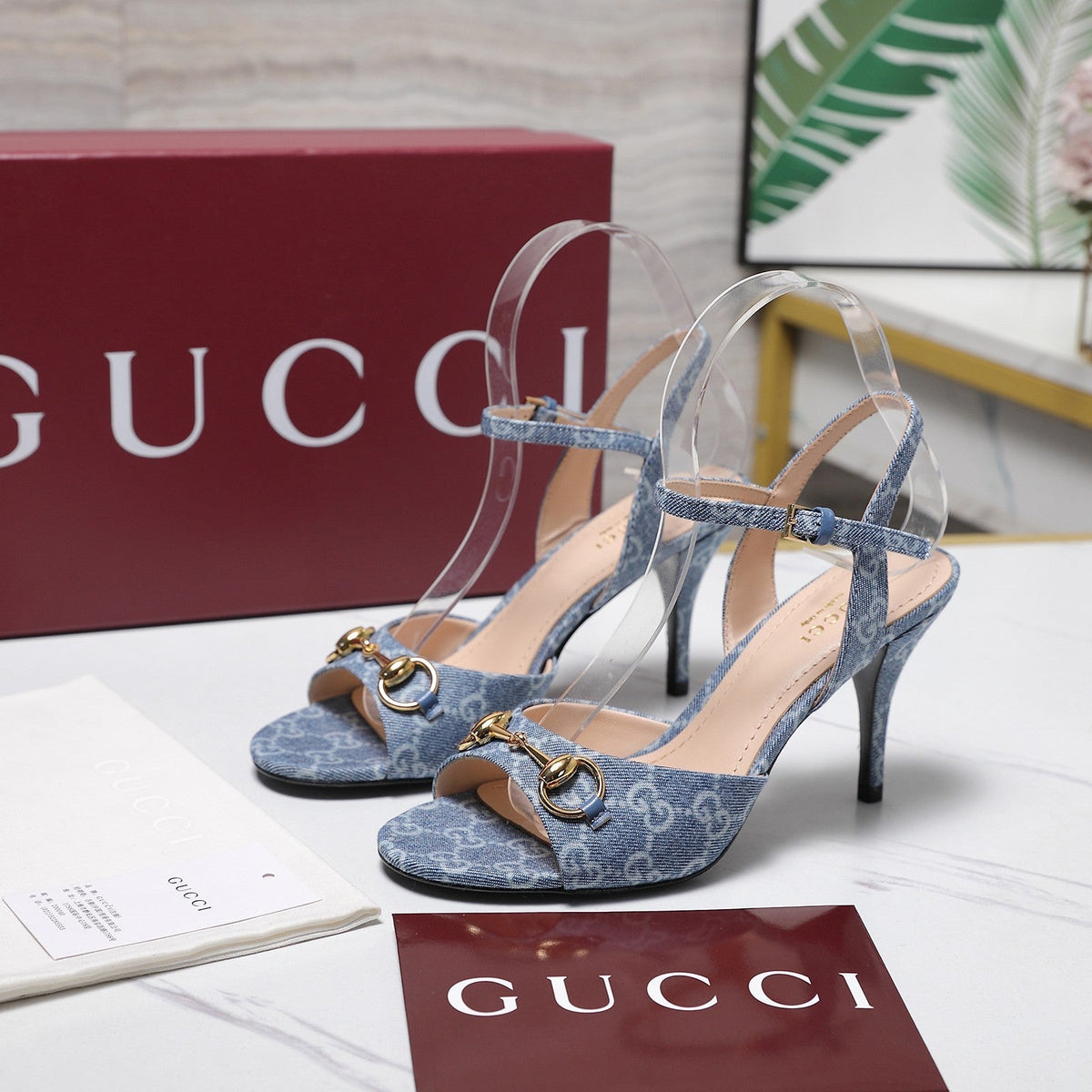 Gucci 2026 Slingback Pumps 85mm Canvas Leather 758584
