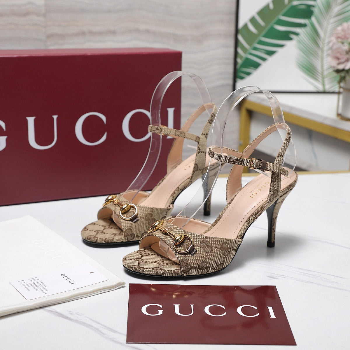 Gucci 2026 Slingback Pumps 85mm Canvas Leather 758584