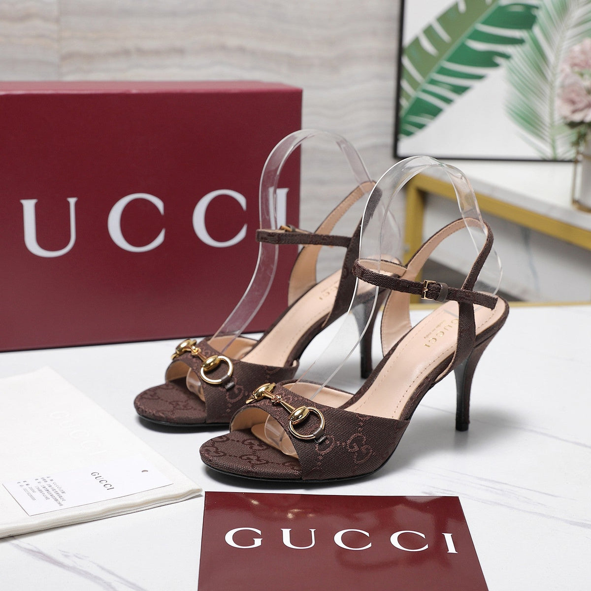 Gucci 2026 Slingback Pumps 85mm Canvas Leather 758584