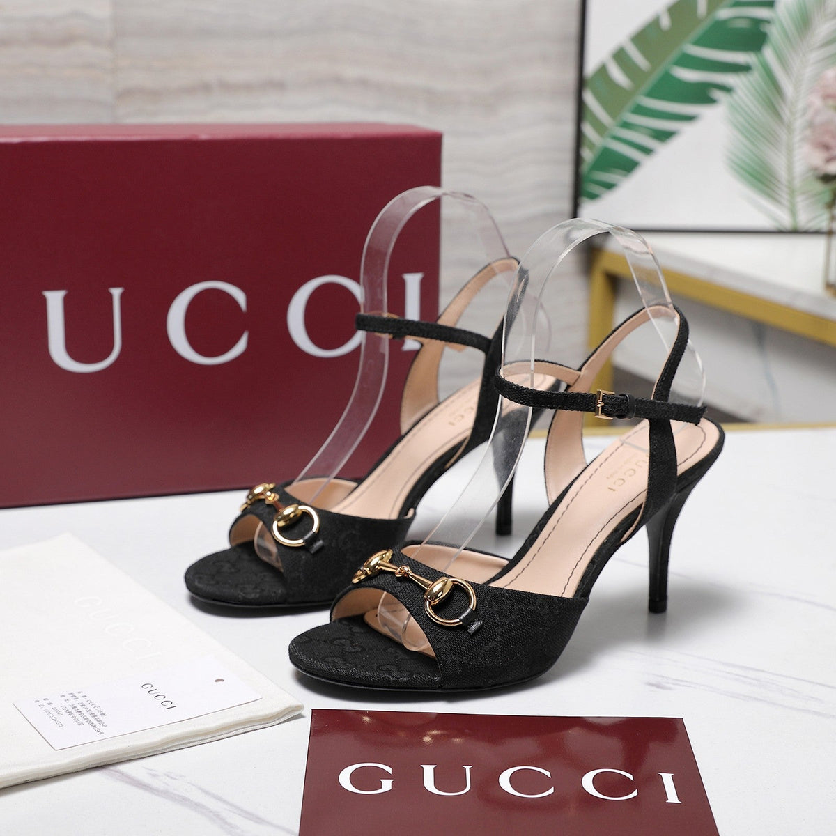 Gucci 2026 Slingback Pumps 85mm Canvas Leather 758584
