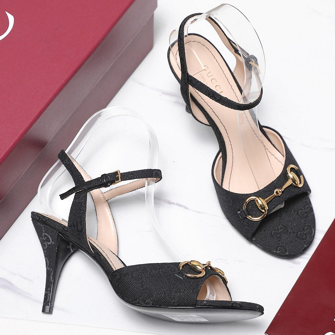 Gucci 2026 Slingback Pumps 85mm Canvas Leather 758584