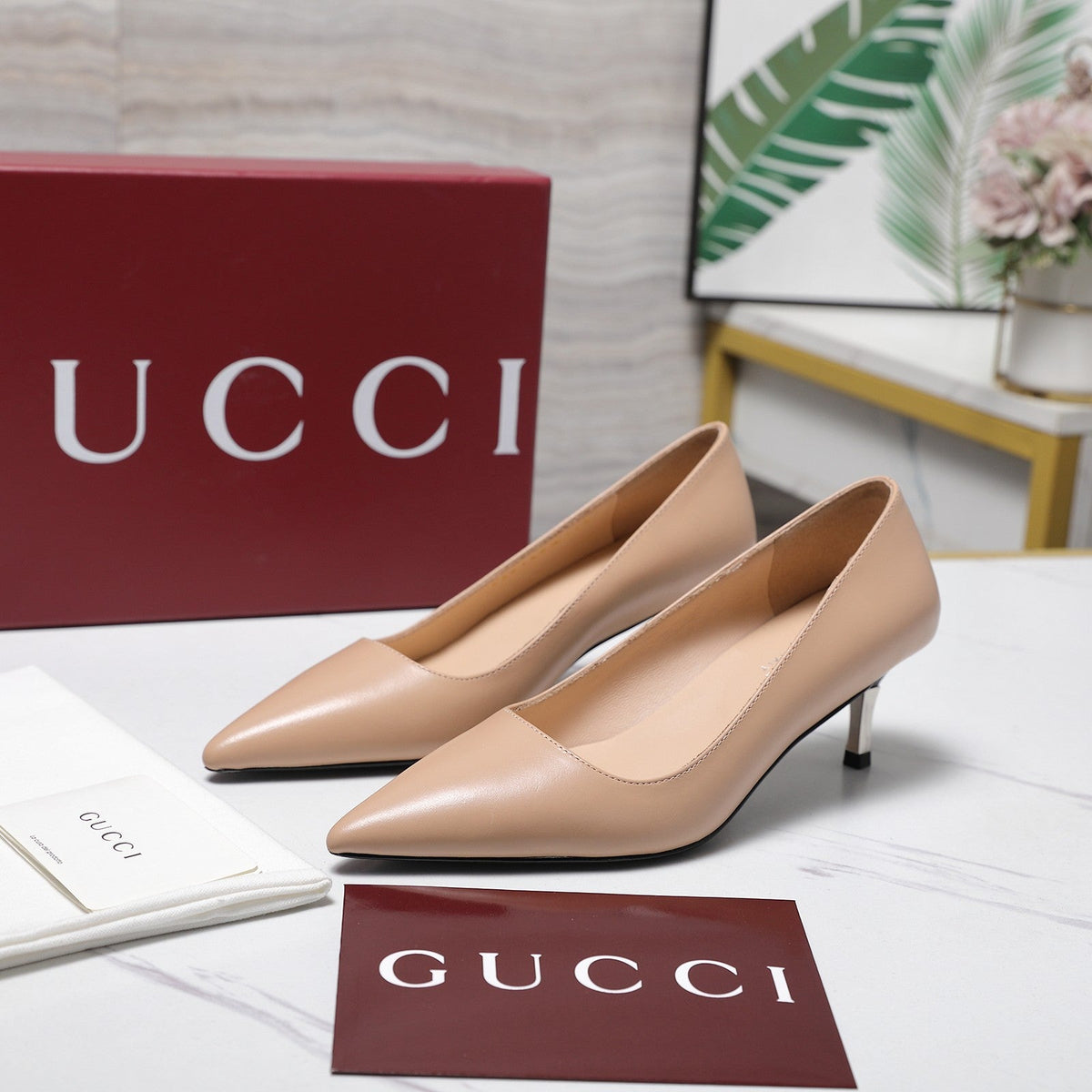 Gucci 2026 GG Bombshell Pumps 55mm Leather 758609