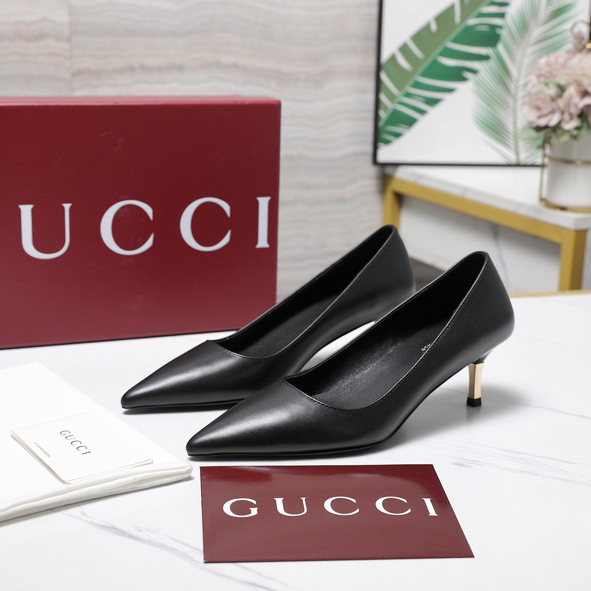 Gucci 2026 GG Bombshell Pumps 55mm Leather 758609