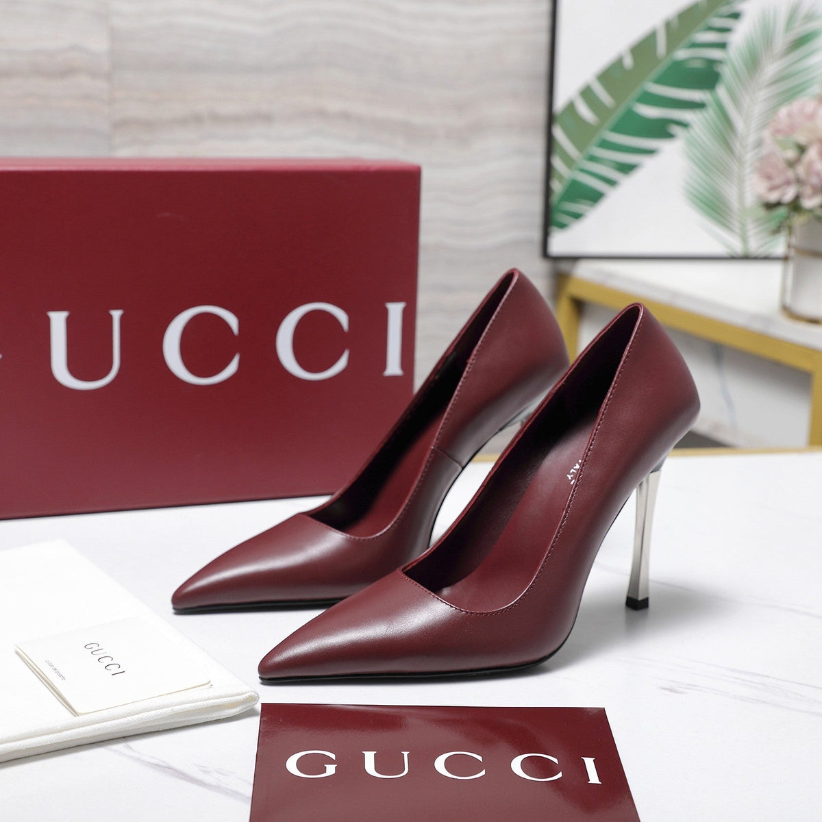 Gucci 2026 GG Bombshell Pumps 110mm Leather 758612