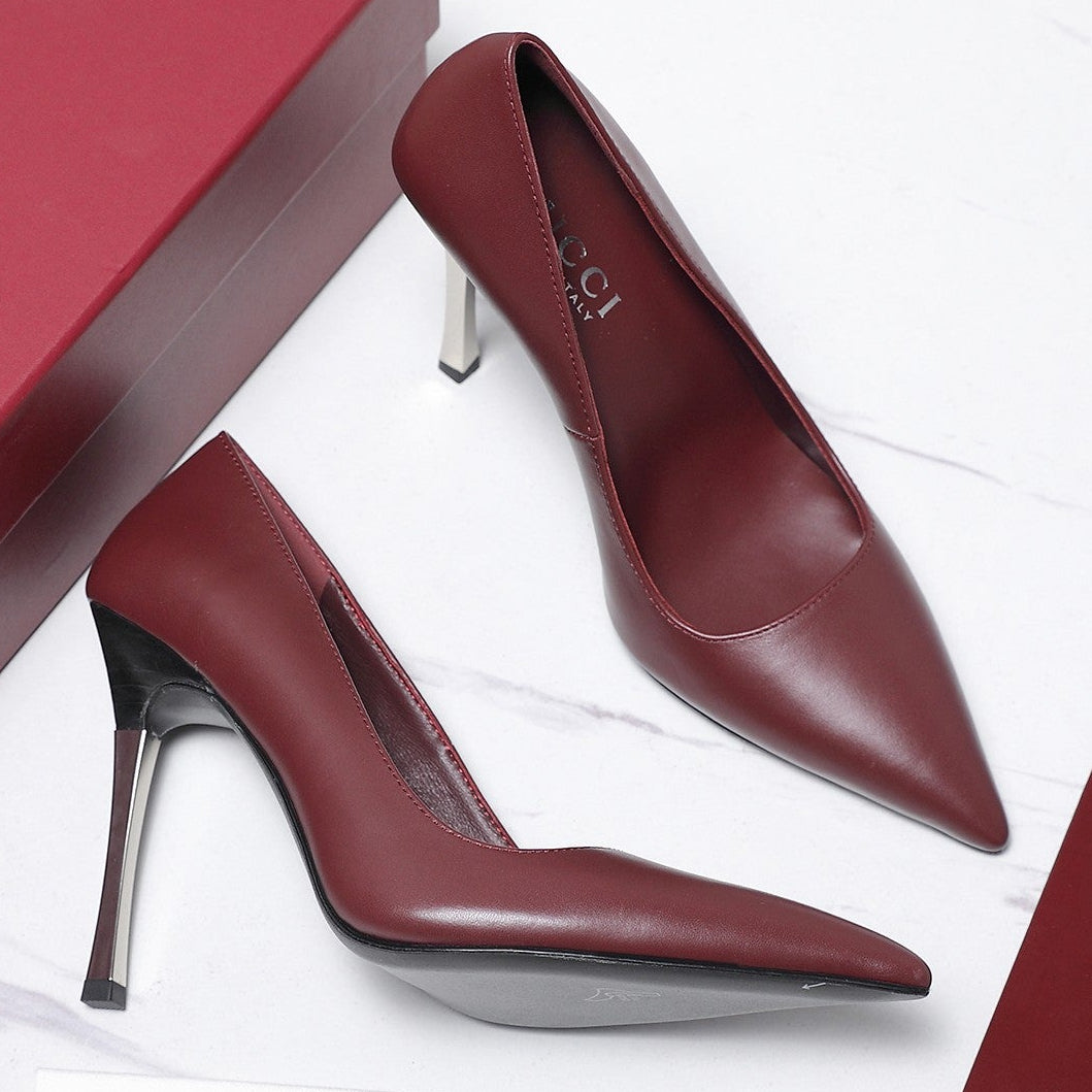 Gucci 2026 GG Bombshell Pumps 110mm Leather 758612