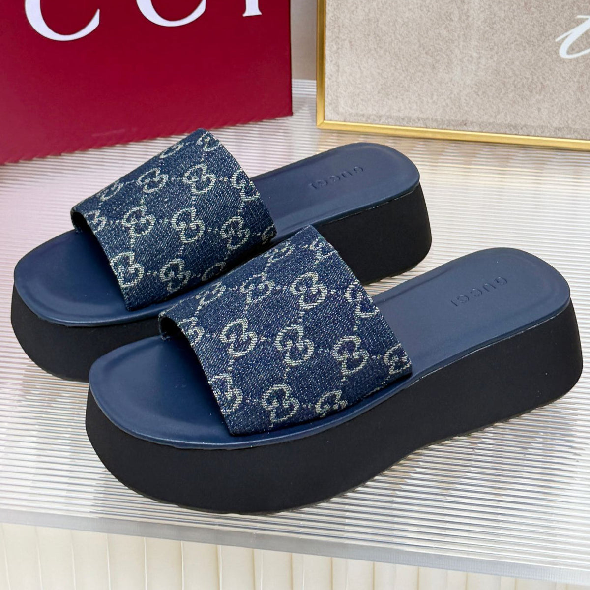 Gucci 2026 Platform Sandals Canvas 987007