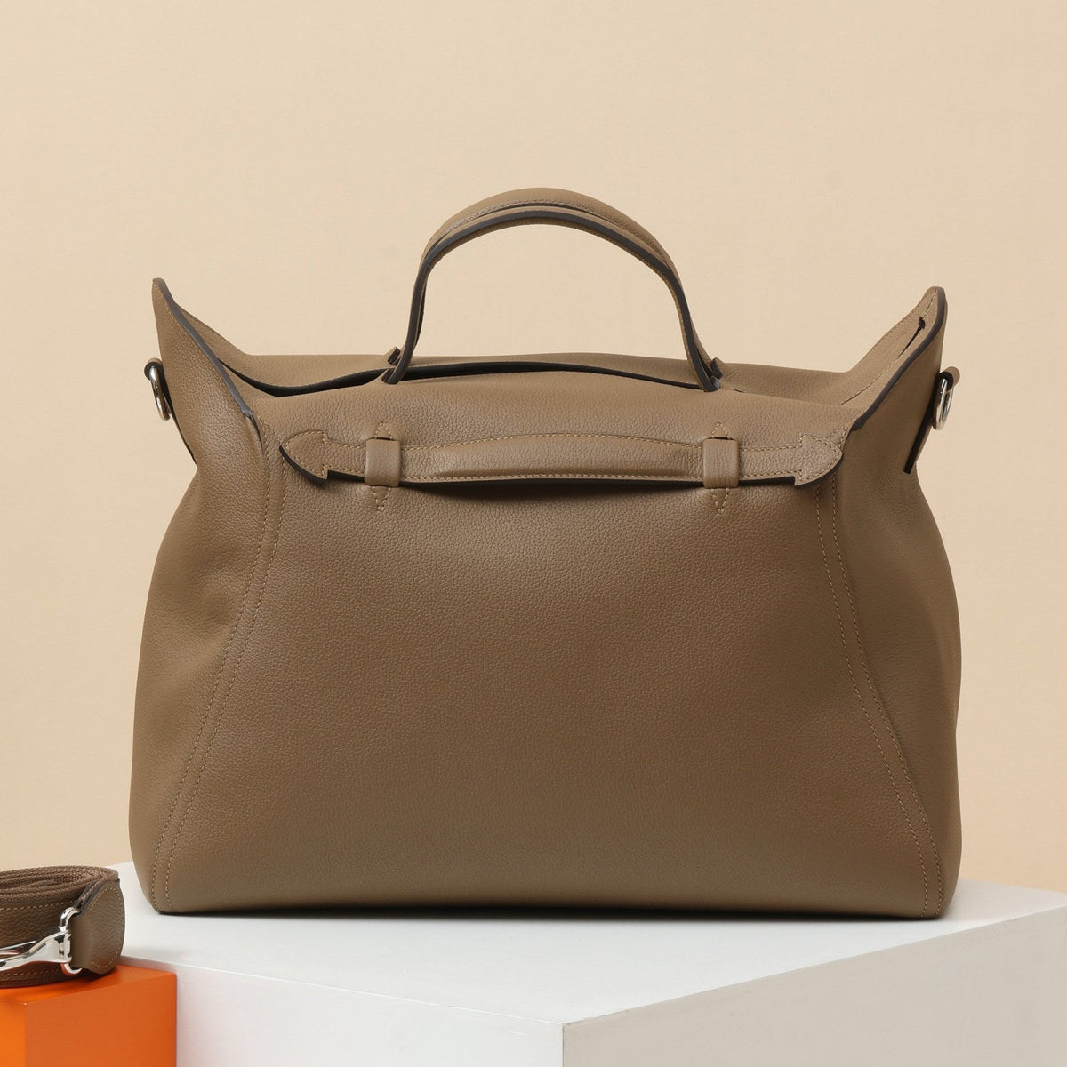 High-end Hermes 2026 Oxer Bag 35cm Evercolor Leather