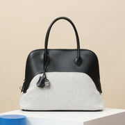 High-end Hermes 2026 Bolide Paddock Bag 35cm Box Leather Canvas