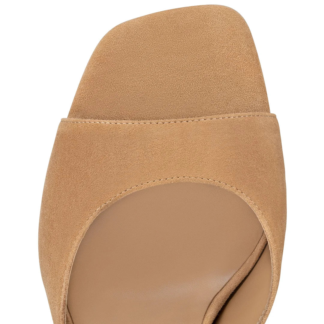 CL 26ss Square-toed High Heel Mules 85 Suede