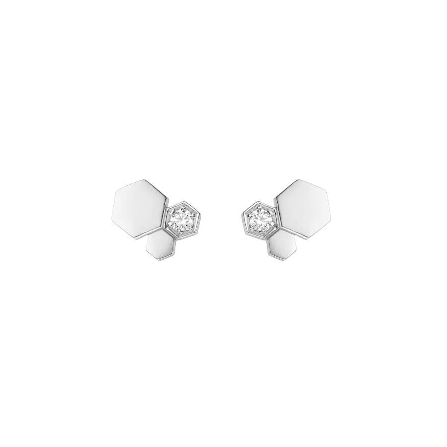 BEE LOVE SILVER DIAMOND EARRINGS