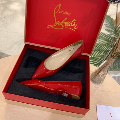 CL Kate Ballerina Flats Patent Leather Red